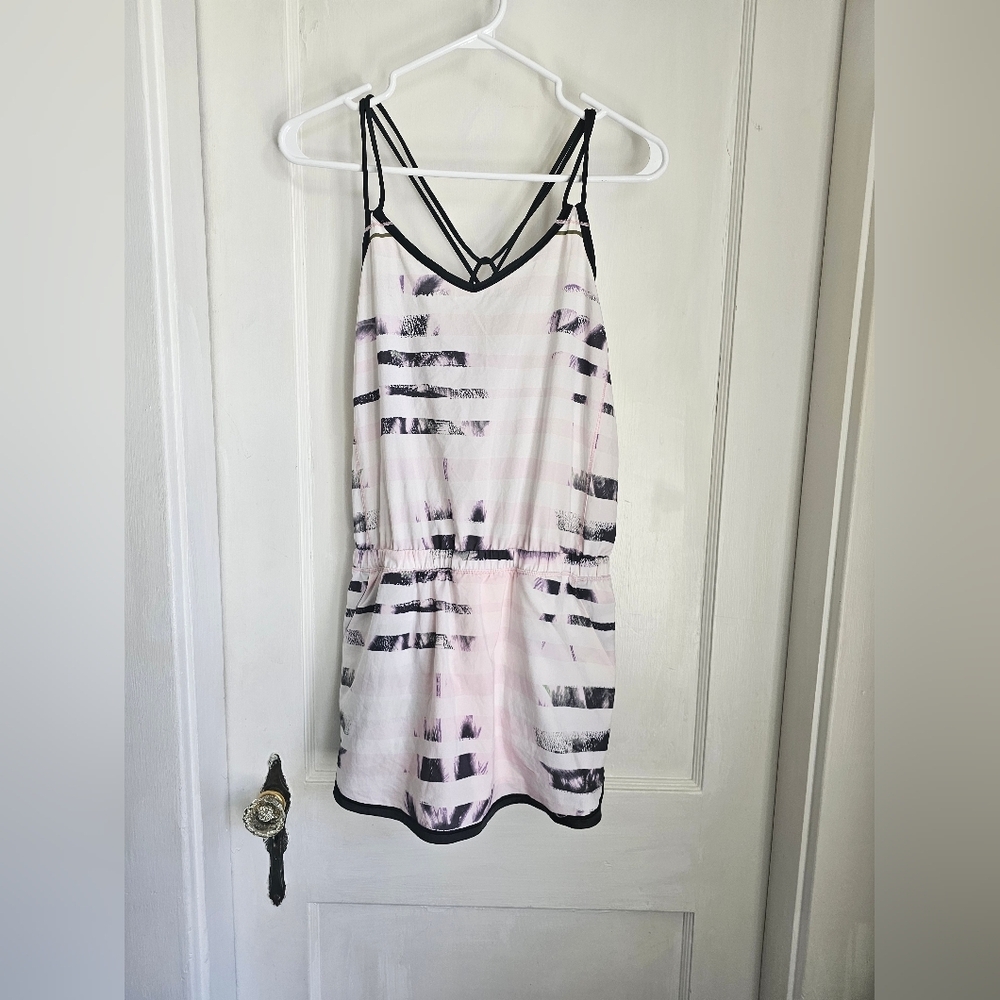 Women’s Strappy Sleeveless Dress/Romper - Pink & Black - Tennis Dress Size 8